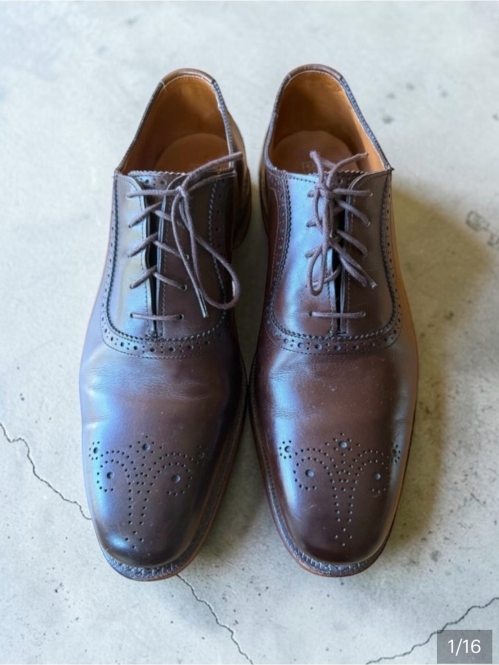 Allen Edmonds Cornwallis Brown Oxfords Size 11.5D